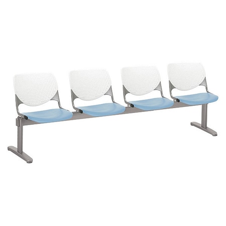 Kool Beam Seat Beam Seating, Blue Back, 95 in W 22