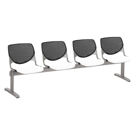 Kool Beam Seat Beam Seating, Black Back, 95 in W 22