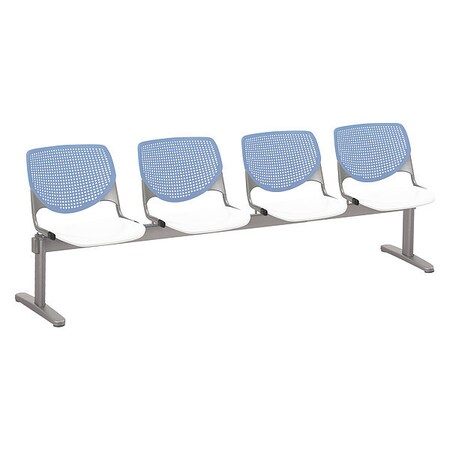 Kool Beam Seat Beam Seating, Blue Back, 95 in W 22