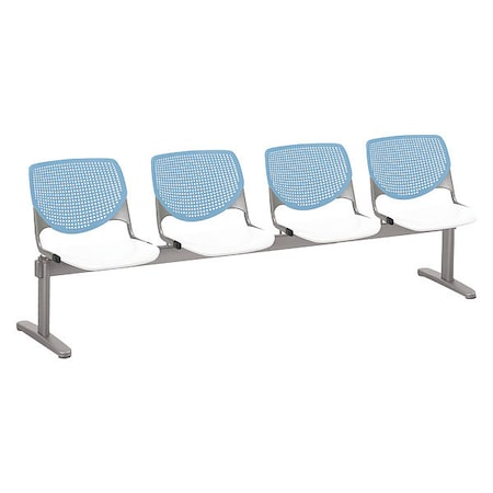 Kool Beam Seat Beam Seating, Blue Back, 95 in W 22