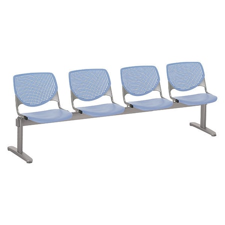 Kool Beam Seat Beam Seating, Blue Back, 95 in W 22