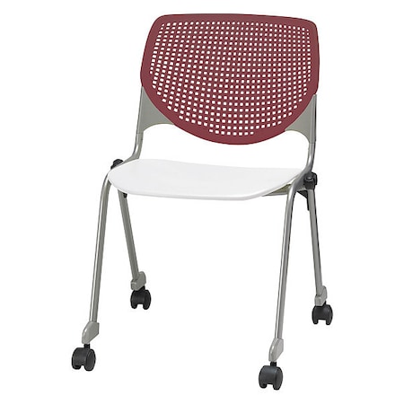 Poly Stack Chair, Burgundy Back MPN:CS2300-BP07-SP08
