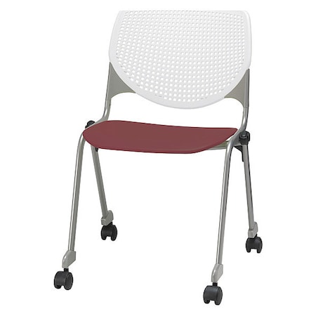 Poly Stack Chair, Burgundy Seat MPN:CS2300-BP08-SP07