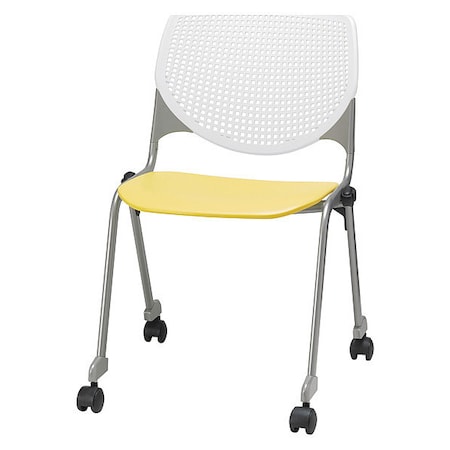 Poly Stack Chair, Yellow Seat MPN:CS2300-BP08-SP12