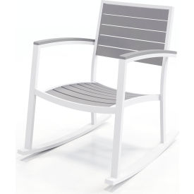 KFI Studios Eveleen Indoor & Outdoor Rocking Chair Gray/White RK5601-WH-GY