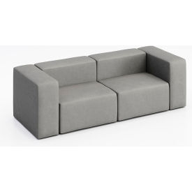 KFI Studios Conversa 2 Person Sofa Dillon Steel Vinyl 8000-48RC/48LC-Dillon-Steel