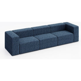 KFI Studios Conversa 3 Person Sofa Connelly Blue Jay Fabric 8000-SET1-Connelly-BlueJay