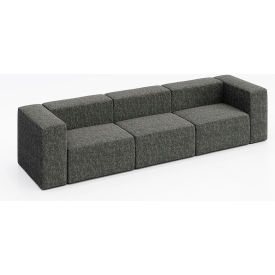 KFI Studios Conversa 3 Person Sofa Connelly Owl Fabric 8000-SET1-Connelly-Owl