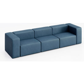 KFI Studios Conversa 3 Person Sofa Dillon Ocean Vinyl 8000-SET1-Dillon-Ocean