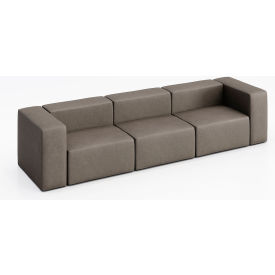 KFI Studios Conversa 3 Person Sofa Dillon Storm Vinyl 8000-SET1-Dillon-Storm