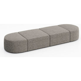 KFI Studios Conversa 4 Person Modular Seating Connelly Dove Fabric 8000-SET13-Connelly-Dove