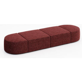 KFI Studios Conversa 4 Person Modular Seating Connelly Firefinch Fabric 8000-SET13-Connelly-Firefinch