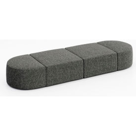 KFI Studios Conversa 4 Person Modular Seating Connelly Owl Fabric 8000-SET13-Connelly-Owl