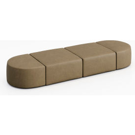 KFI Studios Conversa 4 Person Modular Seating Dillon Safari Vinyl 8000-SET13-Dillon-Safari