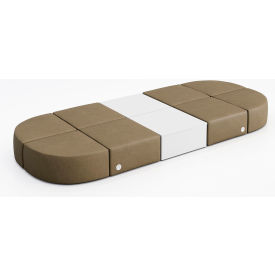 KFI Studios Conversa 8 Person Modular Seating with White Table & Power Outlet Dillon Safari Vinyl 8000-SET32-Dillon-Safari-WH-D354-4-COVR2UGW