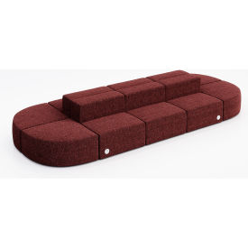 KFI Studios Conversa 10 Person Modular Seating with Power Outlet Connelly Firefinch Fabric 8000-SET33-Connelly-Firefinch-4-COVR2UGW