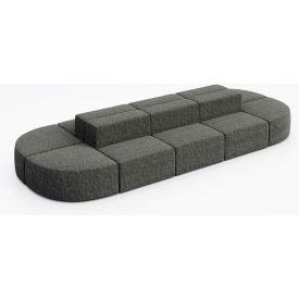 KFI Studios Conversa 10 Person Modular Seating Connelly Owl Fabric 8000-SET33-Connelly-Owl