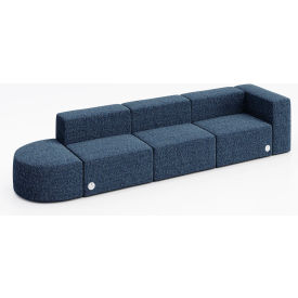 KFI Studios Conversa 4 Person Sofa with Power Outlet Connelly Blue Jay Fabric 8000-SET5-Connelly-BlueJay-2-COVR2UGW