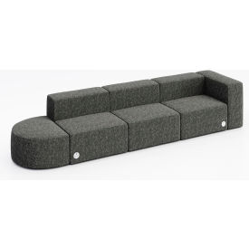 KFI Studios Conversa 4 Person Sofa with Power Outlet Connelly Owl Fabric 8000-SET5-Connelly-Owl-2-COVR2UGW