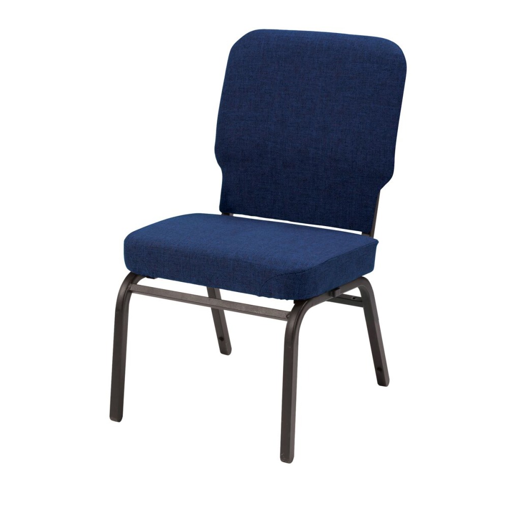 KFI Studios Big And Tall Armless Stacking Chair, Navy/Black MPN:HTB1040SB-3301
