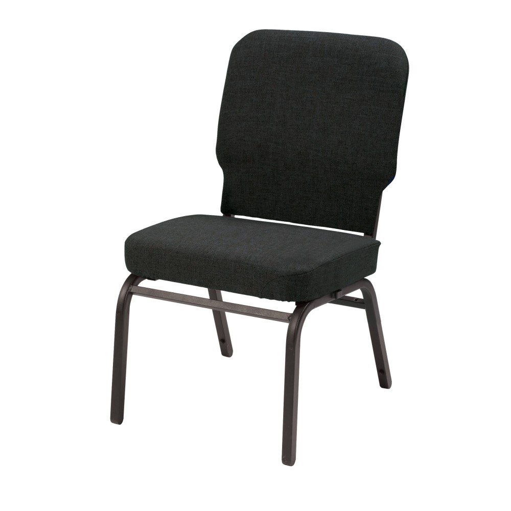 KFI Big and Tall Armless Fabric Stacking Chair, Black Vinyl MPN:HTB1040SB-3901