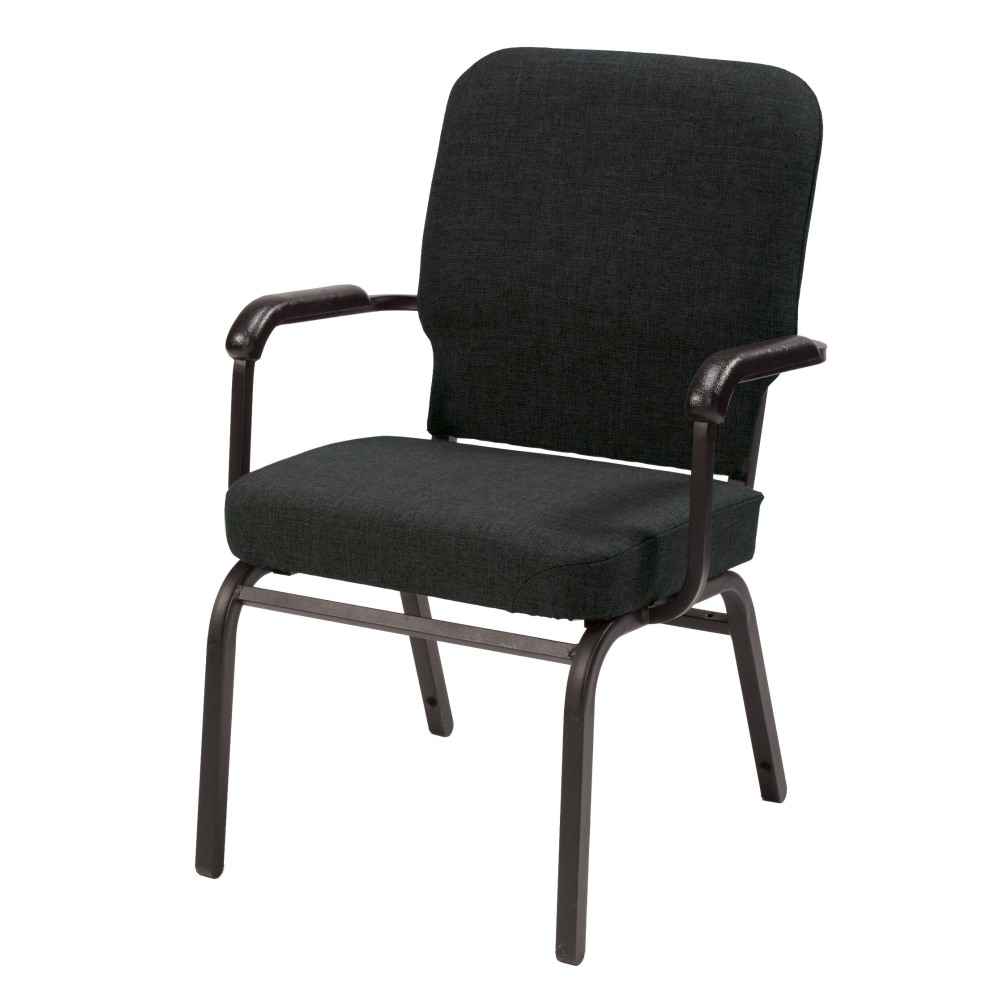 KFI Studios Big And Tall Stacking Chair, Black MPN:HTB1041SB-3901