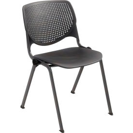 KFI Studios Kool Armless Stacking Chair Polypropylene Black Seat/Frame 2300SB-P10