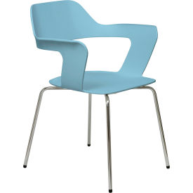 KFI Julep Stack Chair with Flex Poly Shell - Sky Blue 2500CH-Sky