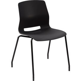 KFI Studios Imme Armless Stacking Chair Polypropylene Black Seat/Frame 2700BK-P10