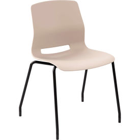 KFI Studios Imme Armless Stacking Chair Polypropylene Moonbeam Seat/Black Frame 2700BK-P45