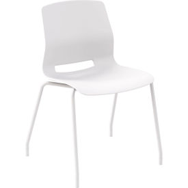 KFI Studios Imme Armless Stacking Chair Polypropylene White Seat/Frame 2700WH-P08