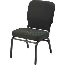 KFI Oversized Church Chair - Armless - Stacking - Slate Fabric/Black Frame HTB1040SB-2514