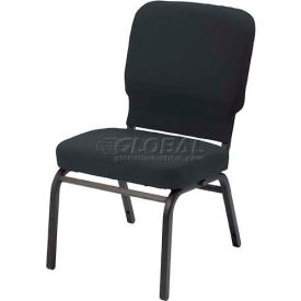 KFI Oversized Church Chair - Armless - Stacking - Black Vinyl Black Frame HTB1040SB-3906