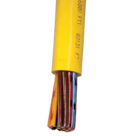 Portable Cord, SOOW, 16 AWG, 16 C, Yellow, PVC, Stranded, 600V, Indoor/Outdoor, 25 ft MPN:CPCB-16/16-25FT