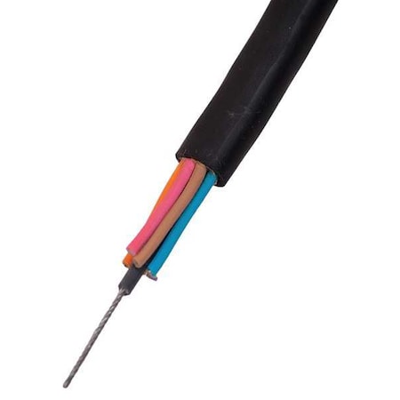 Portable Cord, SOOW, 16 AWG, 3 C, Black, PVC, Stranded, 600V, Indoor/Outdoor, 25 ft MPN:CPCR-16/3-25FT