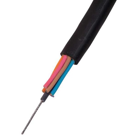 Portable Cord, SOOW, 16 AWG, 5 C, Black, PVC, Stranded, 600V, Indoor/Outdoor, 25 ft MPN:CPCR-16/5-25FT