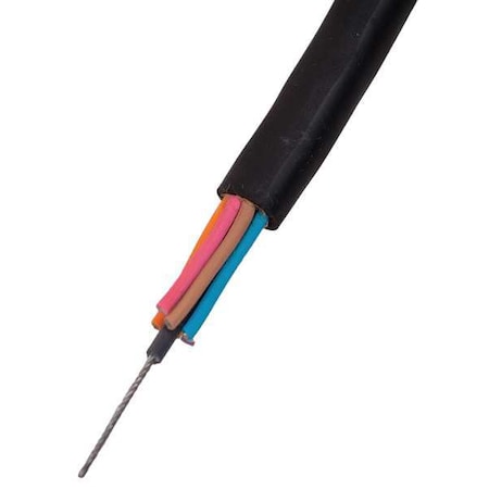 Portable Cord, SOOW, 16 AWG, 7 C, Black, PVC, Stranded, 600V, Indoor/Outdoor, 25 ft MPN:CPCR-16/7-25FT