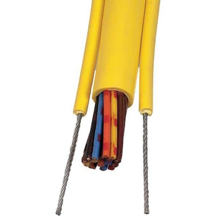 Portable Cord, SOOW, 16 AWG, 12 C, Yellow, PVC, Stranded, 600V, Indoor/Outdoor, 25 ft MPN:CPCS-16/12-25FT