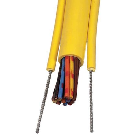 Portable Cord, SOOW, 16 AWG, 16 C, Yellow, PVC, Stranded, 600V, Indoor/Outdoor, 25 ft MPN:CPCS-16/16-25FT