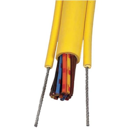 Portable Cord, SOOW, 16 AWG, 24 C, Yellow, PVC, Stranded, 600V, Indoor/Outdoor, 25 ft MPN:CPCS-16/24-25FT