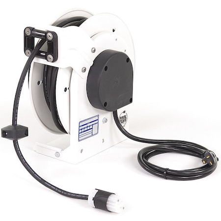 Cord Reel, NEMA 5-20P, 12 AWG, White Reel Color, 35 ft Length MPN:RTAN3LW-WC520-J12H