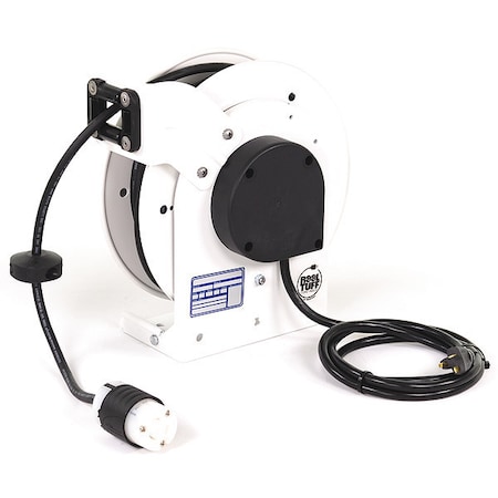 Cord Reel, NEMA 5-20P, 12 AWG, White Reel Color, 25 ft Length MPN:RTAN3LW-WCL520-J12F
