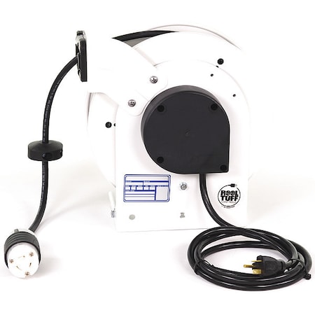 Cord Reel, NEMA 5-20P, 12 AWG, White Reel Color, 50 ft Length MPN:RTAN3LW-WCL520-J12K