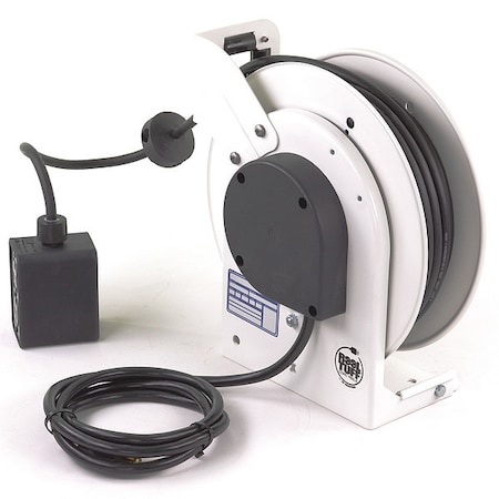 Cord Reel, 12 AWG, White Reel Color, 25 ft Length MPN:RTAN3LW-WDD515-J12F