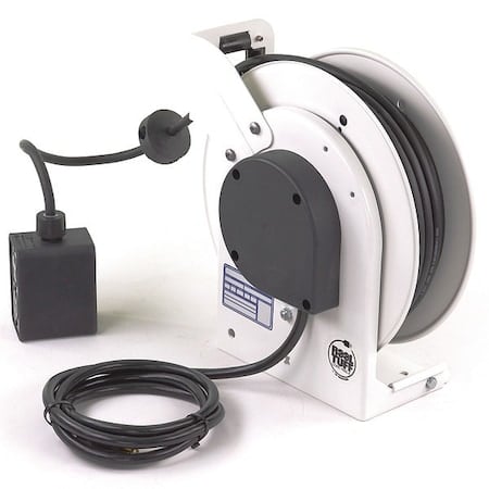 Cord Reel, 12 AWG, White Reel Color, 35 ft Length MPN:RTAN3LW-WDD515-J12H