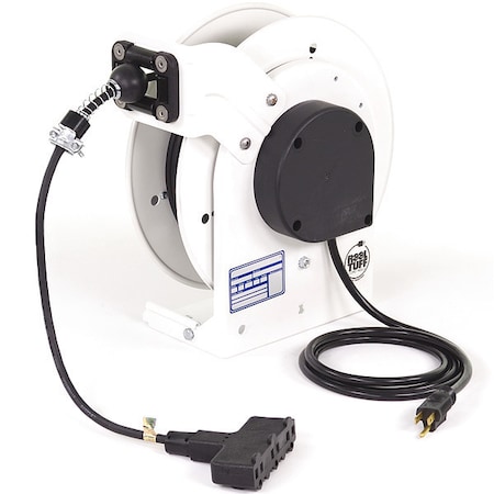 Cord Reel, 16 AWG, White Reel Color, 25 ft Length MPN:RTAN3LW-WTT515-B16F
