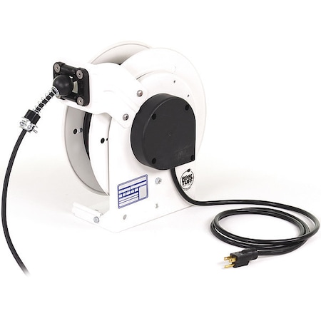 Cord Reel, 16 AWG, White Reel Color, 50 ft Length MPN:RTAN3LW-WW-B16K
