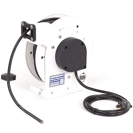 Cord Reel, NEMA 5-20P, 12 AWG, White Reel Color, 25 ft Length MPN:RTAN3LW-WW-J12F