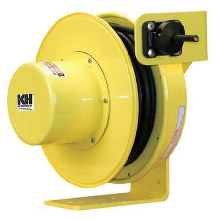 Cord Reel With Hand Lamp, Spring Retracted, Flying Lead, 10 AWG, Yellow Reel Color, 50 ft Length MPN:RTFP4L-WW-B10K