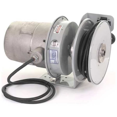 Cord Reels, Spring Retracted, Flying Lead, 12 AWG, Gray Reel Color, 50 ft Length, 0 Outlets MPN:RTSA3L-WW-B12K